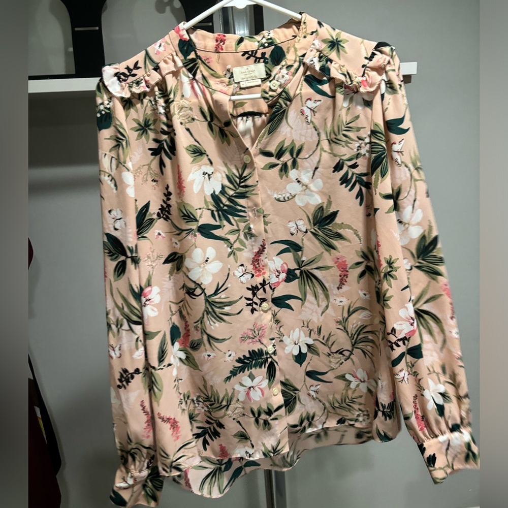 Kate Spade Floral Blouse Medium